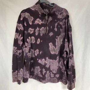 Roundtree & Yorke Purple Custom Bleach Dye Pullove
